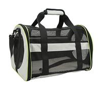 VBESTLIFE Sac de Voyage pour Animal de Compagnie, Sac de Transport Pliable en Nylon 600D pour Chat et Chien, Bandoulière Réglable (Gris Clair)