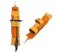 VBESTLIFE Sac D'électrode Ignifuge, Support de Baguette de Soudage en Cuir PU, Pochette de Rangement Ignifuge avec Anneau de Ceinture Robuste, pour Artisans Soudeurs