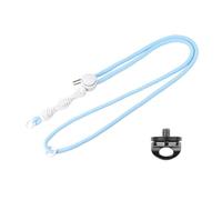 VBESTLIFE Sangle de Caméra d'action, Longueur de Caméra à Haute Résistance 71-123 Cm de Longueur Réglable avec Boucle à Libération Rapide en Aluminium, 1/4 de Fil pour la Plupart des (Blue)