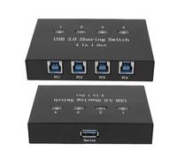 VBESTLIFE SéLecteur de Partage USB 3.0, Commutateur de Partage D'Imprimante 4 en 1, 4 PC vers 1 Répartiteur pour PC, Imprimante, Scanner, Clavier, Traceur, Lecteur de Cartes