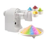 VBESTLIFE Snow Cone Cone Electric Ice Shaver, USB Electric Shaver Machine pour la Fête de Pique-nique à Domicile, Comprend 4 Tasses et 1 Plateau