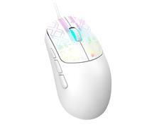 VBESTLIFE Souris de Jeu Filaire RGB, 4 Niveaux 3600DPI Réglables, rétroéclairé coloré, 6 Touches, Souris Ergonomique pour PC Portable, Ordinateur de Bureau (White)