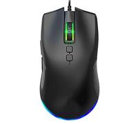 VBESTLIFE Souris de Jeu, Souris de Jeu Filaire avec Rétroéclairage RVB, 6400 DPI Réglable, Souris de Jeu PC pour Ordinateur de Bureau et Ordinateur Portable, 7 Touches, Noir