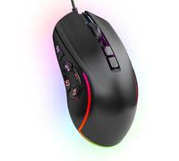 VBESTLIFE Souris de Jeu X9 RGB, Souris Optique Filaire 800-12800 DPI avec 10 Boutons Programmables, pour PC Portable de Jeu