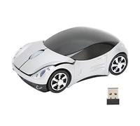VBESTLIFE Souris de Voiture sans Fil 2,4 G, Souris Optique 1600 DPI pour Ordinateur Portable, Souris Ergonomique Mignonne pour Win XP, Vista, Win 7, ME, 2000 et OS X