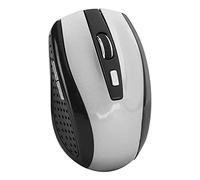 VBESTLIFE Souris sans Fil, Souris Optique Ergonomique 2.4G pour Ordinateur Portable, PC, Ordinateur, Ordinateur Portable, 6 Boutons, 1600 DPI, 3 Vitesses Réglables (Argent)