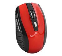 VBESTLIFE Souris sans Fil, Souris Optique Ergonomique 2.4G pour Ordinateur Portable, PC, Ordinateur, Ordinateur Portable, 6 Boutons, 1600 DPI, 3 Vitesses Réglables (Rouge)