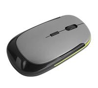 VBESTLIFE Souris sans Fil, Souris Optique Ergonomique 2.4G pour Ordinateur Portable, PC, Ordinateur, Ordinateur Portable, 4 Boutons, 1600 DPI, 3 Vitesses Réglables (Gris Argent)
