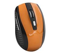VBESTLIFE Souris sans Fil, Souris Optique Ergonomique 2.4G pour Ordinateur Portable, PC, Ordinateur, Ordinateur Portable, 6 Boutons, 1600 DPI, 3 Vitesses Réglables (Orange)