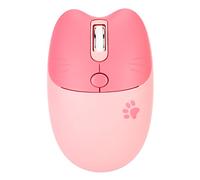VBESTLIFE Souris sans Fil, Souris Optique sans Fil 2,4 G, Souris Silencieuse en Forme de Chat Mignon avec Récepteur USB, 3 Niveaux DPI Réglables, Utilisation Silencieuse, pour (Pink)