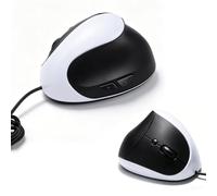 VBESTLIFE Souris Verticale Ergonomique, 3 DPI Réglable 800 1200 1600 Souris Optique Filaire USB avec 6 Boutons, pour PC Portable de Jeu et de Travail