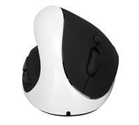 VBESTLIFE Souris Verticale pour Gaucher, Souris Verticale Ergonomique sans Fil 2.4G, Rechargeable, 800, 1200, 1600 DPI Réglables, pour Les Utilisateurs Gauchers (Noir Blanc)