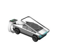 VBESTLIFE Station de Recharge sans Fil 3 en 1 pour iOS et Android, Modèle de Voiture, Chargeur Rotatif à L'échelle 1:25 avec Lumière Ambiante, 15 W, pour Téléphones, écouteurs, Montre (Silver)