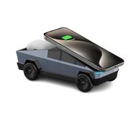 VBESTLIFE Station de Recharge sans Fil 3 en 1 pour iOS et Android, Modèle de Voiture, Chargeur Rotatif à L'échelle 1:25 avec Lumière Ambiante, 15 W, pour Téléphones, écouteurs, Montre (Gray)