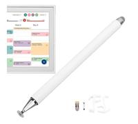 VBESTLIFE Stylus et Monture pour Le Calendrier de Puits de Lumière 15 Pouces, Stylet à Double Pointe avec des Conseils de Maille et de Disque, 2 Conseils de Remplacement, Support de Clip (White)