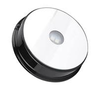 VBESTLIFE Support de Base de Lumière LED à Sept Couleurs, Affichage élégant en Verre de Cristal pour la Décoration de la Maison, alimenté par Piles AAA pour le Salon, la Chambre à Coucher, le Bureau