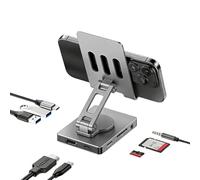 VBESTLIFE Support de Station d'accueil pour Tablette 8 en 1, Hub Rotatif de Type C avec Emplacement pour Carte Mémoire/HDMI 4K 60 Hz/Charge Rapide PD 100 W, pour Steam Deck, pour ROG Ally