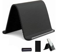 VBESTLIFE Support de Téléphone en Silicone, Antidérapant, Pliable (Black)