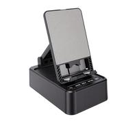 VBESTLIFE Support de Téléphone Haut-Parleur Bluetooth avec Lumière LED, Haut-Parleur Portable Pliable, Son Surround à 360 ° pour Les Voyages