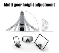 VBESTLIFE Support de Téléphone Portable Compact et Portable en Alliage Métallique, Support de Téléphone Pliable, Robuste et Durable, Taille de Voyage, adapté aux Smartphones, Tablettes, Consoles de