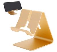 VBESTLIFE Support de Téléphone Portable en Alliage D'aluminium Portable, Support de Bureau Mains Libres Support de Smartphone Antidérapant, Universel pour Téléphone Portable