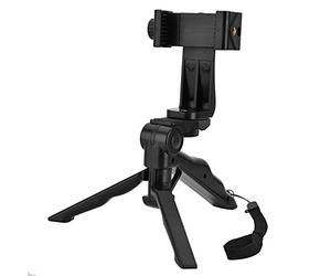 VBESTLIFE Support de Téléphone Portable, Stabilisateur Pliable et Ajustable de Poignée Support Tenu dans la Main ou Trépied de Fixation Convient pour Les Types de Smartphone