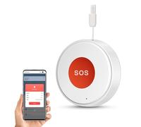 VBESTLIFE Système D'alerte de Vie de Téléavertisseur WiFi pour Soignant, Bouton D'appel SOS d'urgence avec Notifications Push à Distance pour Application, pour Patients Infirmiers en à