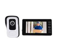 VBESTLIFE Système D'Interphone Vidéo Filaire, Système de Sonnette Vidéo de 4,3 Pouces, Interphone Bidirectionnel pour Villa, Maison, Bureau, Appartement