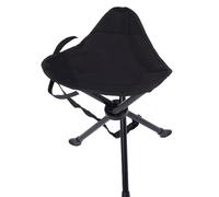 VBESTLIFE Tabouret Trépied Pliable, Chaise Portable Stable Antidérapante pour Camping Pêche, Charge de 200KG (Black)