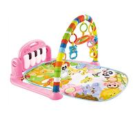 VBESTLIFE Tapis de Jeu Interactif pour bébé avec Jouets Suspendus et Miroir pour le Développement de la motricité des Bébés, Rose, pour les Nouveau-nés et les Tout-petits (PINK)