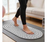 VBESTLIFE Tapis de Massage des Pieds, Coussin de Massage Réflexologie en Silicone avec 11 Pierres Magnétiques Antidérapantes, pour la Maison, le Bureau, Debout (GREY)