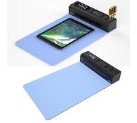 VBESTLIFE Tapis de Réparation de Téléphone à Contrôle de Température Souple, avec 3 Encoches, 3 Fentes, Lampe LED, Séparateur D'écran LCD pour Tablette électronique iOS (Prise UE)