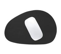 VBESTLIFE Tapis de Souris, Tapis de Souris en Cuir PU, de D'ordinateur Antidérapant, Lavable et Imperméable, 8,74x7,13 Pouces (Black)