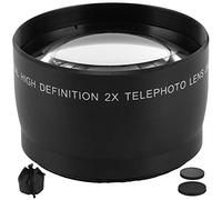 VBESTLIFE Téléobjectif 55 mm 2X avec Verre Optique pour Objectif de caméra avec diamètre de Filtre de 55 mm / 2,2 Pouces et Compatible avec Filtre 62 mm / 2,4 Pouces