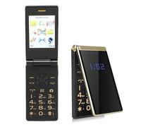 VBESTLIFE Téléphone à Clapet 2G pour Personnes âgées, Téléphone Portable débloqué avec écran de 2,8 Pouces, Double SIM, Double Veille, Haut-Parleur, 5900 MAh