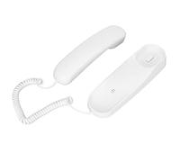 VBESTLIFE Téléphone Filaire avec Clavier éclairé et Recomposition du Dernier Numéro, Téléphone Fixe Mural avec Fonction Pause pour la Maison et Le Bureau (Blanc)