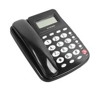 VBESTLIFE Téléphone Fixe Filaire, Affichage de L'identification de L'appelant avec Haut-Parleur à Gros Boutons, avec Appels Mains Libres, pour Bureau à Domicile, Hôtel, école