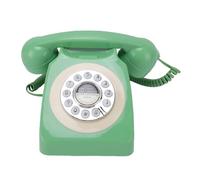 VBESTLIFE Téléphone Fixe Rétro, Téléphone Domestique Classique Vintage Filaire avec Fonction de Recomposition Connecteur RJ11, pour Le Bureau à Domicile (Vert foncé)