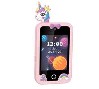 VBESTLIFE Téléphone Intelligent pour Enfants, Jouet d'apprentissage à écran Tactile de 2,8 Pouces avec Double Caméra et Mémoire de 8 Go, éducatif pour Garçons et Filles (Cheval Rose)