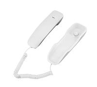 VBESTLIFE Téléphone Mural avec Suppression du Bruit Téléphone Support Rappel du dernier numéro et Support Pavé numérique(Blanc)