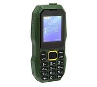 VBESTLIFE Téléphone Portable Robuste débloqué pour Personnes âgées, 2G, Gros Boutons, Double SIM, Batterie 5800 MAh, Lampe de Poche, MP3, Alarme (Green)