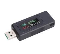 VBESTLIFE Testeur de Compteur de Puissance USB, Multimètre de Tension 0-195 W 0-6,5 A, Voltmètre, Ampèremètre, Testeur de Chargeur KWS V30 (BLACK)