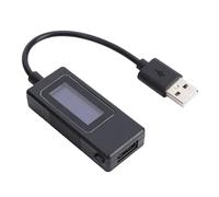 VBESTLIFE Testeur de Puissance USB, Multimètre Numérique 0-99 Heures 0-195 W 0-6,5 A, Testeur de Tension et de Courant, capacité de Puissance, Ampèremètre, Voltmètre (BLACK)