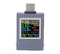 VBESTLIFE Testeur USB C Multifonctionnel, Compteur de Puissance de Courant de Tension avec 6 Modes D'affichage et Prise en Charge PD3.1 QC3.0, pour Smartphone, Tablette et Ordinateur