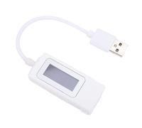 VBESTLIFE Testeur USB Numérique avec Mémoire Intelligente, Moniteur de capacité de Courant de Tension pour le Chargement de Téléphone Portable et la Protection des Appareils (WHITE)