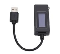 VBESTLIFE Testeur USB Numérique avec Mémoire Intelligente, Moniteur de capacité de Courant de Tension pour le Chargement de Téléphone Portable et la Protection des Appareils (BLACK)