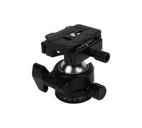 VBESTLIFE Tête de Balle de Trépied à Profil Bas, Tête de Trépied Panoramique de 35 Mm 360 Tasse de Boule en Métal Rotatif avec Plaque QR de 1/4 de Pouce pour Caméras DSLR Monopodes