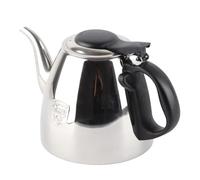 VBESTLIFE Théière en Acier Inoxydable de 1,2 L / 1,5 L(Facultatif) Poêle à thé de thé Bouilloire de Thé ou de Café Bouilloire Résistant à la chaleur Poignée Adapté à tous les réchauds(1.2L)