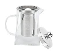 VBESTLIFE Théière en Verre Transparent avec Passoire en Acier Inoxydable