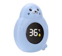 VBESTLIFE Thermomètre de Bain, Joint de Dessin animé LED Thermomètre Numérique de Température de L'eau Jouet avec Lumière D'alarme pour Enfants Adultes, Piscine Baignoire Piscine (BLUE)